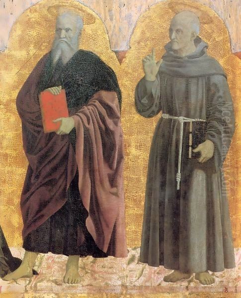 Polyptych of the Misericordia Sts Andrew and Bernardino Oil Painting by Piero della Francesca