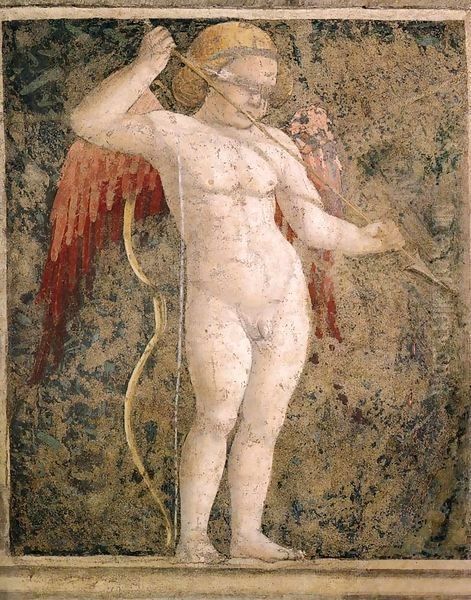 Cupid Blindfolded Oil Painting by Piero della Francesca