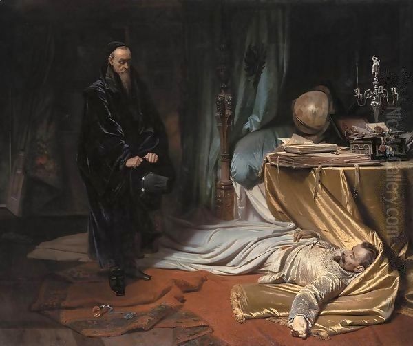 Seni at the Dead Body of Wallenstein Oil Painting by Von Piloty Karl Theodor