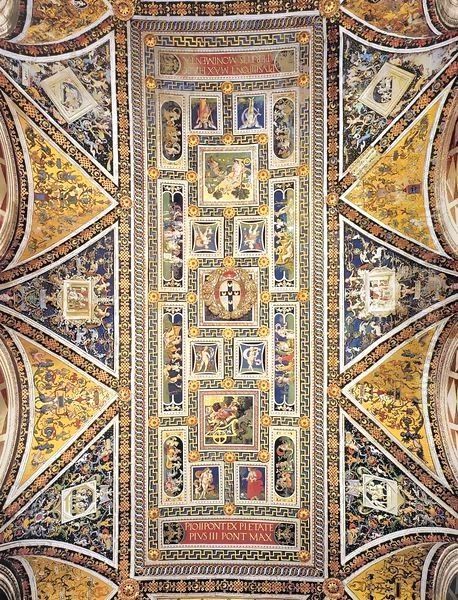 Ceiling decoration Oil Painting by Bernardino di Betto (Pinturicchio)