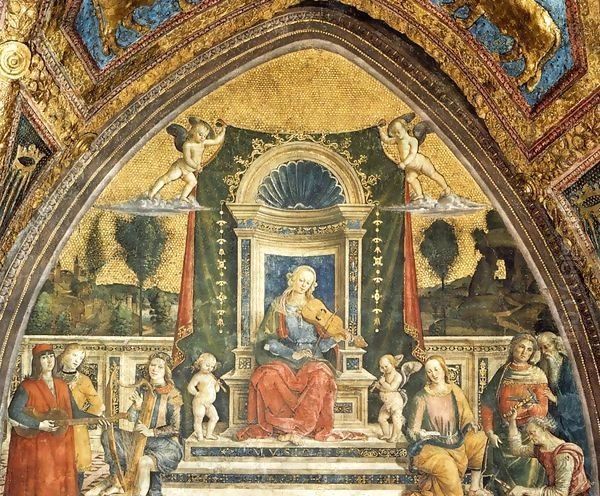 Music Oil Painting by Bernardino di Betto (Pinturicchio)