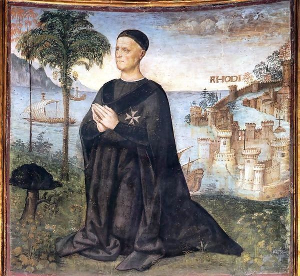 Portrait of the Donor Oil Painting by Bernardino di Betto (Pinturicchio)