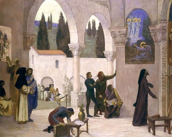 Christian Inspiration Oil Painting by Pierre-Cecile Puvis De Chavannes