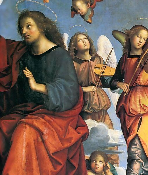 The Crowning of the Virgin (detail) 4 Oil Painting by Raphael