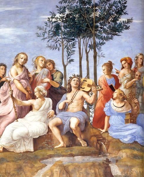 The Parnassus (detail) Oil Painting by Raphael