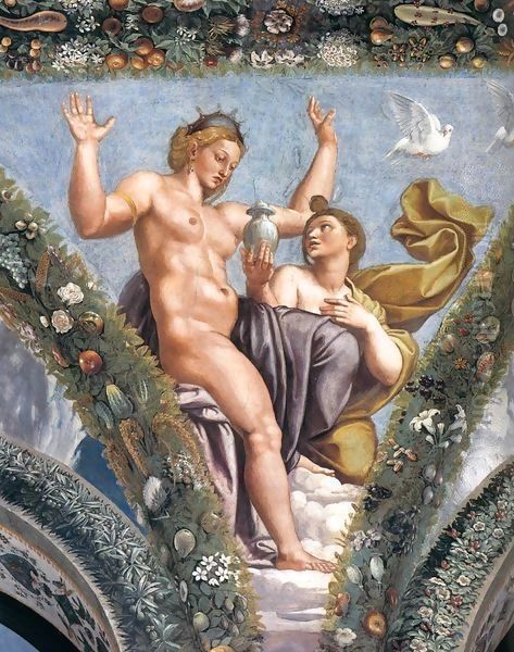 Psyche Gives Venus the Vessel Oil Painting by Raphael