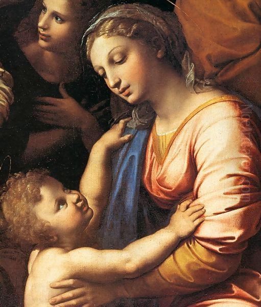 The Holy Family (detail) Oil Painting by Raphael