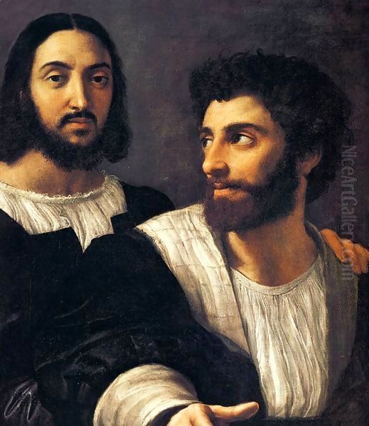 Double Portrait (detail) Oil Painting by Raphael