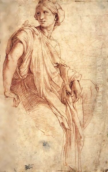 Study of a Sibyl (recto) Oil Painting by Raphael