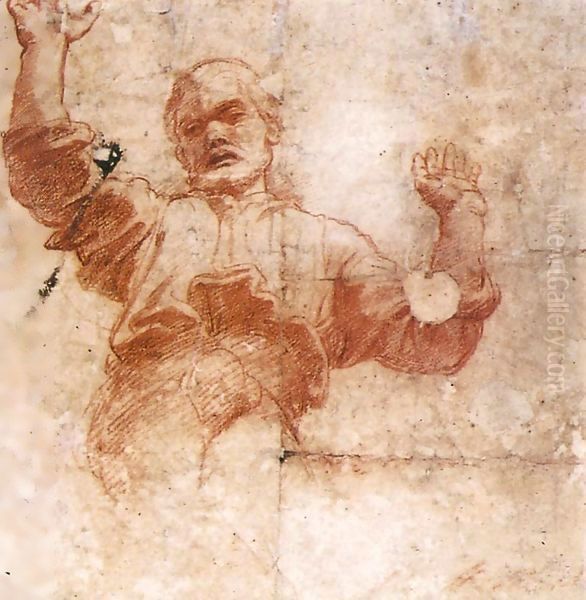 Study of God the Father (verso) Oil Painting by Raphael