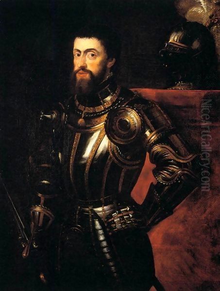 Charles V in Armour Oil Painting by Peter Paul Rubens