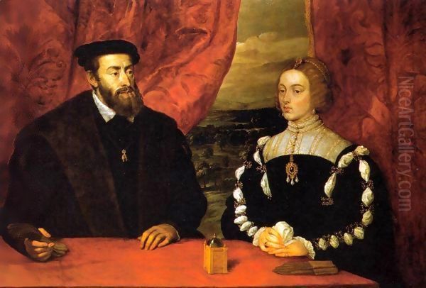 Charles V and the Empress Isabella Oil Painting by Peter Paul Rubens