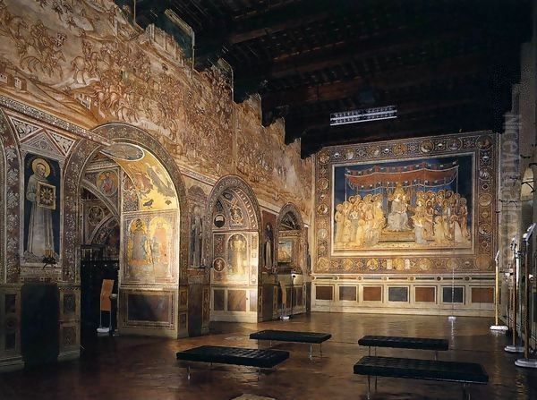 View of the Sala del Mappamondo Oil Painting by Simone Martini