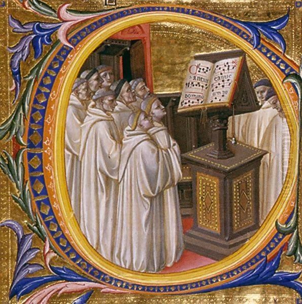 Camaldolese Friars in Choir Oil Painting by Zanobi Strozzi