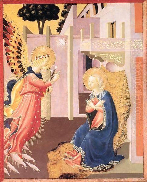 The Annunciation Oil Painting by Zanobi Strozzi