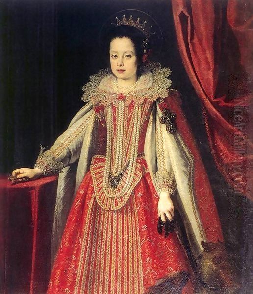 Portrait of Vittoria della Rovere Oil Painting by Justus Sustermans