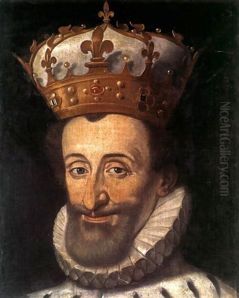 Portrait of Henry IV of France Oil Painting by Santi Di Tito