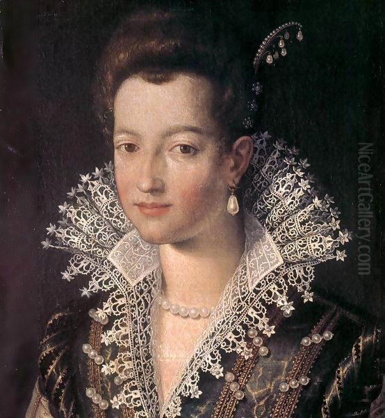 Portrait of the Young Maria de' Medici Oil Painting by Santi Di Tito