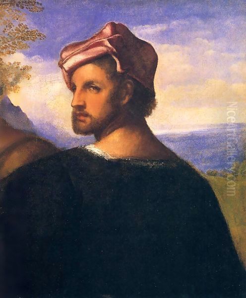 Head of a Man Oil Painting by Tiziano Vecellio (Titian)