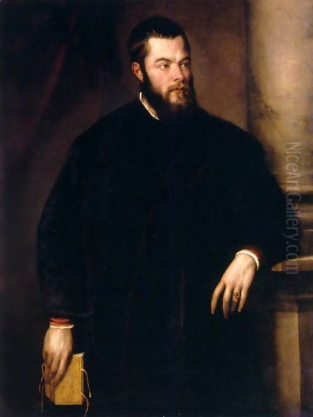 Portrait of Benedetto Varchi Oil Painting by Tiziano Vecellio (Titian)