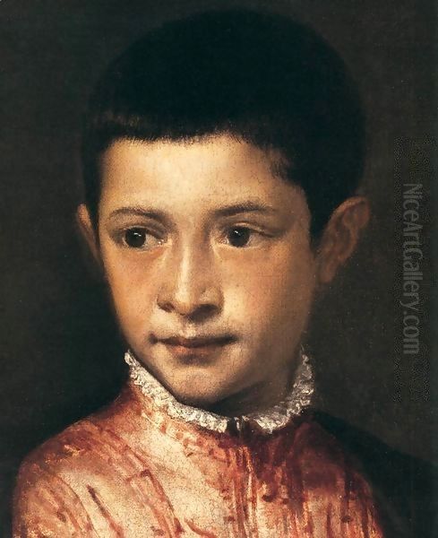 Portrait of Ranuccio Farnese (detail) Oil Painting by Tiziano Vecellio (Titian)