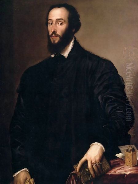 Antoine Perrenot de Granvelle Oil Painting by Tiziano Vecellio (Titian)