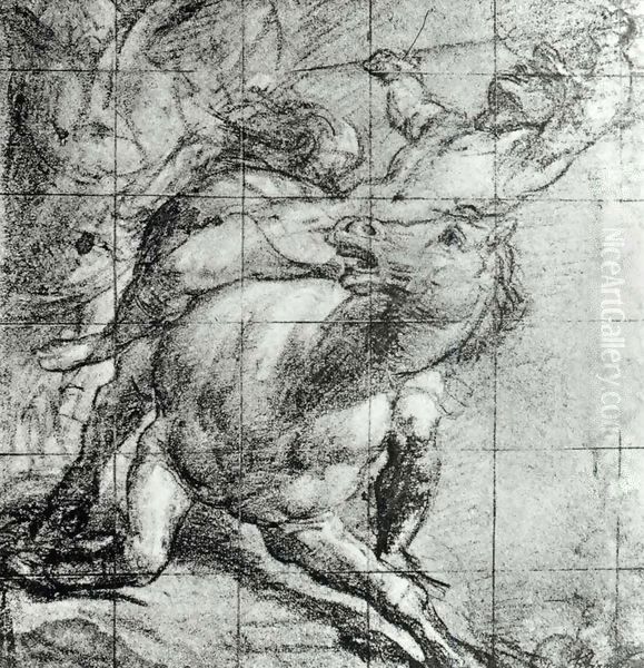 Horse and Rider Oil Painting by Tiziano Vecellio (Titian)