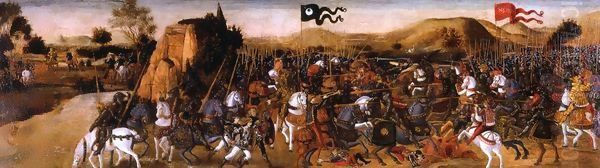 The Battle of Pydna Oil Painting by Andrea Del Verrocchio