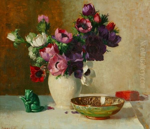 Anemones Oil Painting by Edward Hartley Mooney