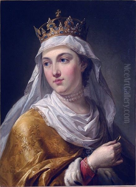 Portrait of Queen Jadwiga Anjou Oil Painting by Marcello Bacciarelli