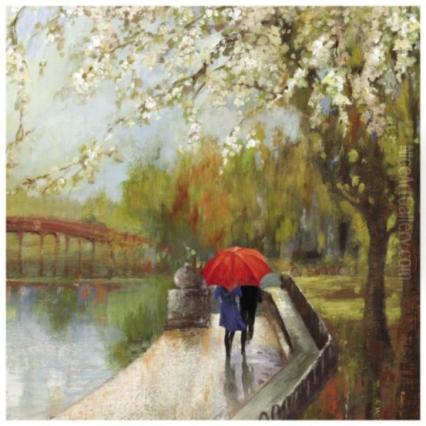 A Walk in the Park Oil Painting by Aimee Wilson