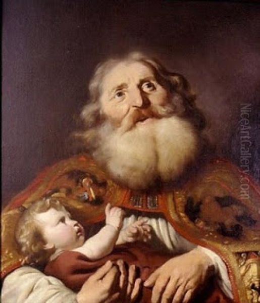 St. Simeon and the Christ Child Oil Painting by Thomas De Keyser