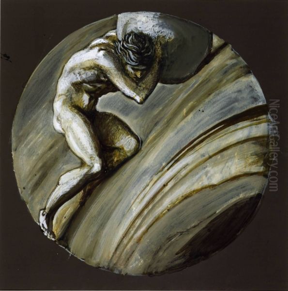 Sisyphus c.1870 Oil Painting by Sir Edward Coley Burne-Jones