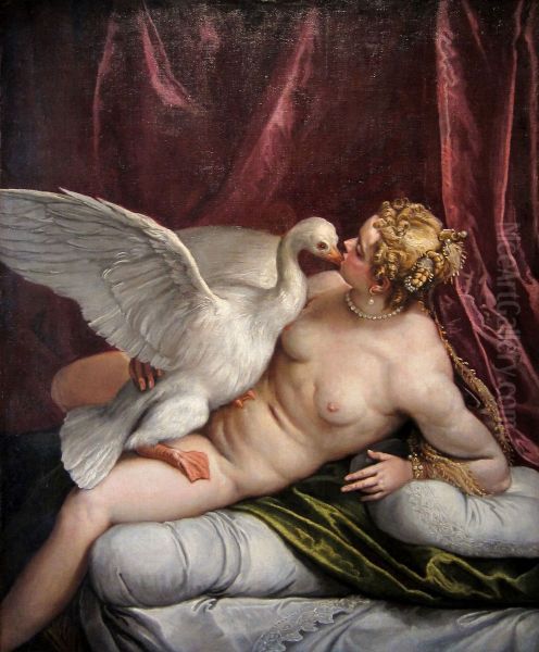 Leda and the Swan Oil Painting by Paolo Veronese (Caliari)