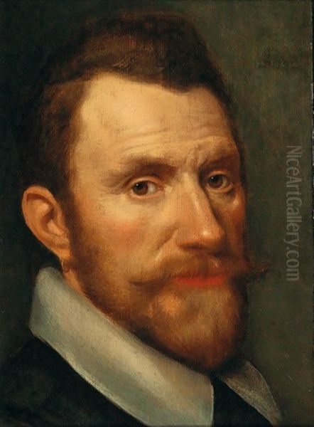 Portrait Of A Man Oil Painting by Hans Von Aachen