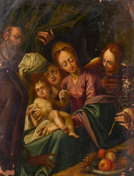 La Sainte Famille Oil Painting by Hans Von Aachen