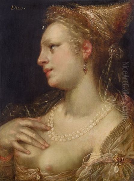 Dido Oil Painting by Hans Von Aachen