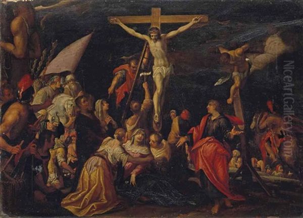 Crucifixion Oil Painting by Hans Von Aachen