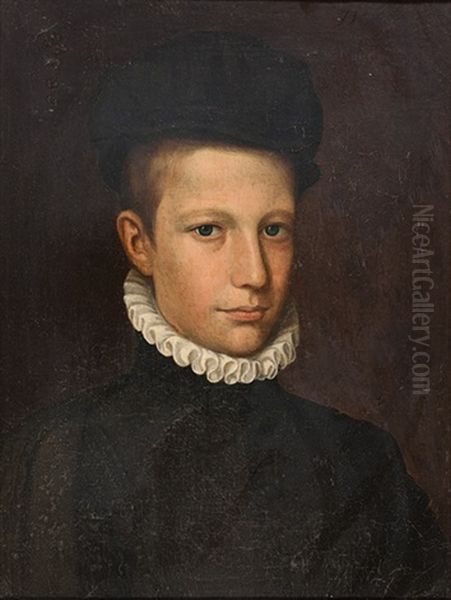 Bildnis Eines Jungen Herrn Oil Painting by Hans Von Aachen