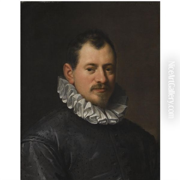 Portrait Of The Goldsmith Jacopo Bilivert Oil Painting by Hans Von Aachen