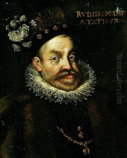 Portrait De Rodolphe Ii Oil Painting by Hans Von Aachen