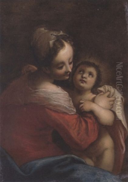 The Madonna And Child Oil Painting by Hans Von Aachen