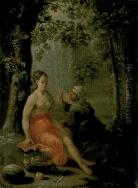 Vertumnus Und Pomona Oil Painting by Hans Von Aachen