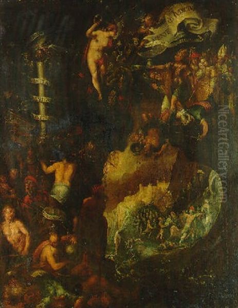 An Allegory Of The Day Of Judgement Oil Painting by Hans Von Aachen