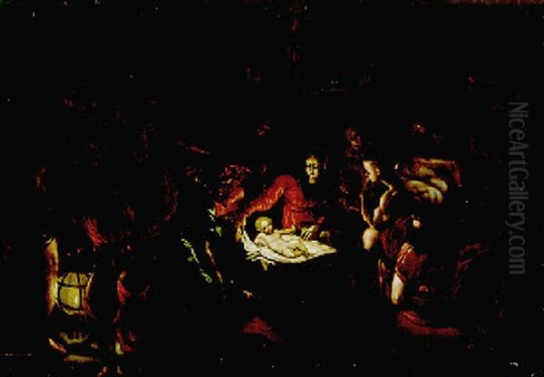 The Adoration Of The Shepherds Oil Painting by Hans Von Aachen