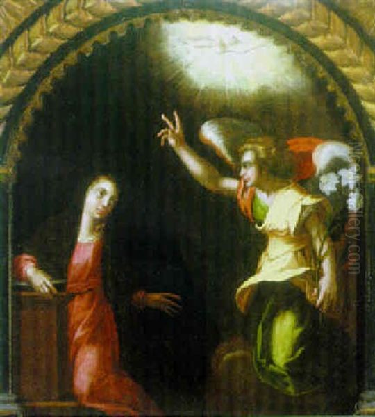 The Annunciation Oil Painting by Hans Von Aachen