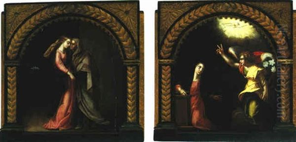 The Visitation Oil Painting by Hans Von Aachen