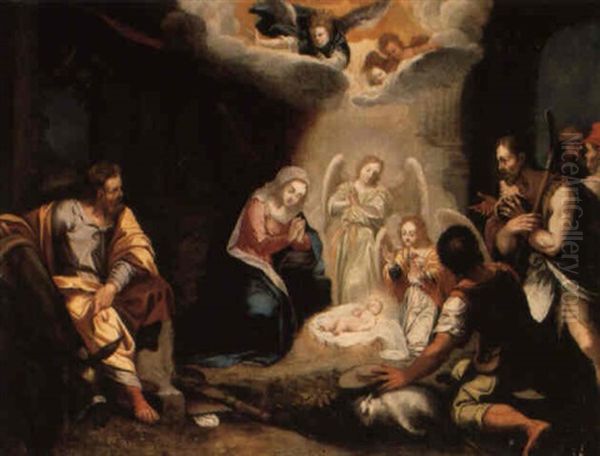 The Adoration Of The Shepherds Oil Painting by Hans Von Aachen