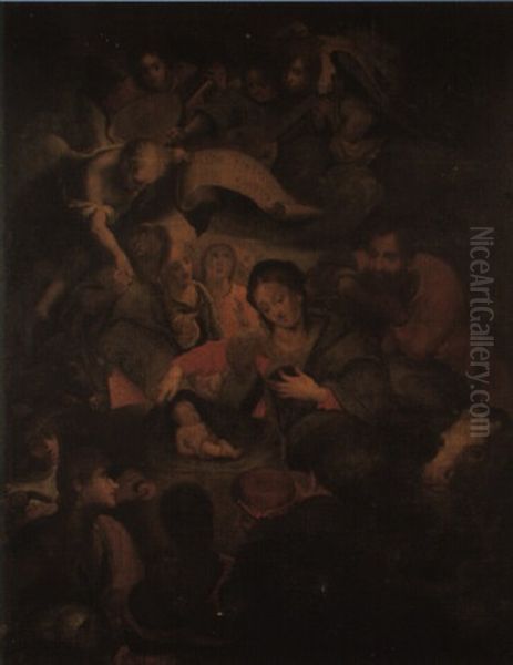 The Adoration Of The Shepherds Oil Painting by Hans Von Aachen