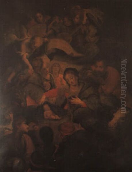 The Adoration Of The Shepherds Oil Painting by Hans Von Aachen